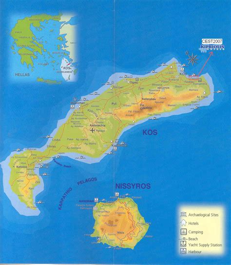 Kos Island Map - Kos Island • mappery