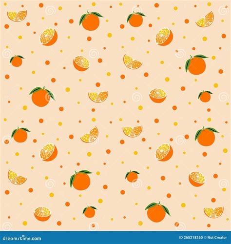 Orange and Circle Pattern Seamless Vector on Orange Background Stock Vector - Illustration of ...