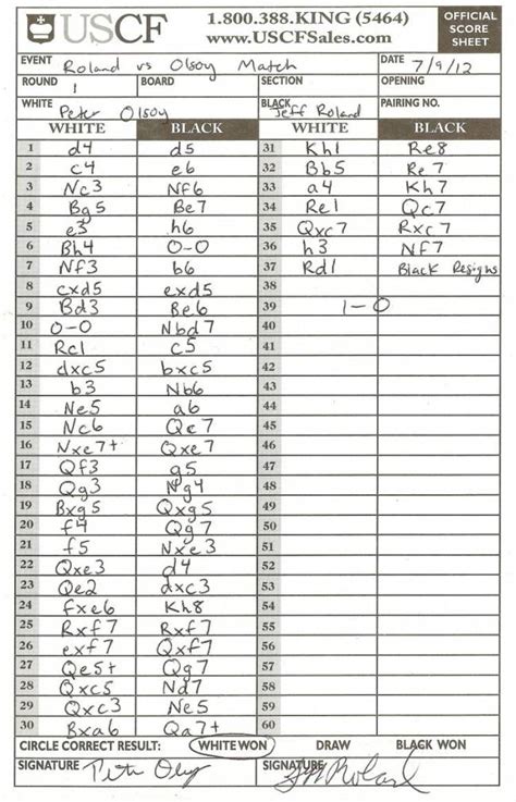 Northwest Washington Scholastic Chess - Writing Down Moves