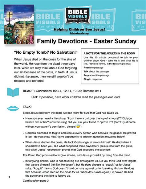 Easter Sunday Devotional and Coloring Page Downloads (Ready-to-Print PDF) - Bible Visuals ...