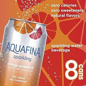 Amazon.com: Aquafina Sparkling Water, Orange Grapefruit, 12 fl oz. cans ...