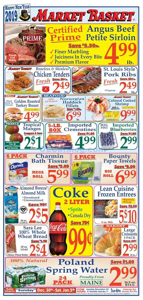 Market Basket weekly Flyer December 30, 2018 – January 5, 2019. Do you ...