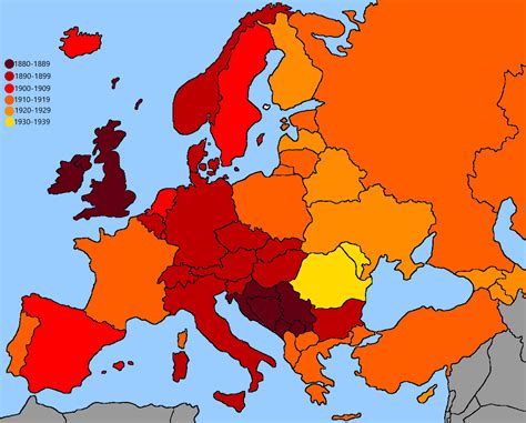 When countries started using time/timezones : r/Maps