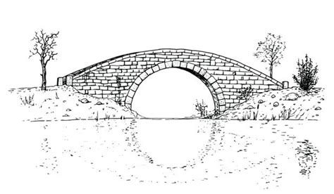 Landscape Simple Bridge Drawings Easy - canvas-mongoose