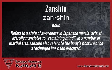 Karate Terms Glossary: Definition of Zanshin