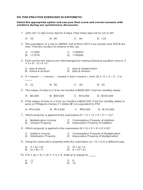 ARITHMETIC | PDF