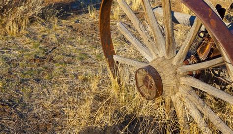 Western Wagon Wheel stock image. Image of retro, rustic - 23697749