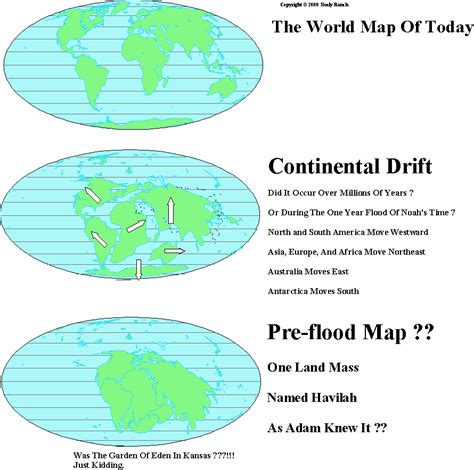 Continental Drift - Charts and maps - Daily Bible Study DailyBibleStudy.Org