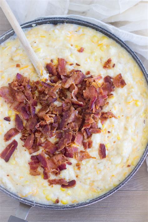 Cheesy Grits Casserole with Bacon and Corn – Dan330