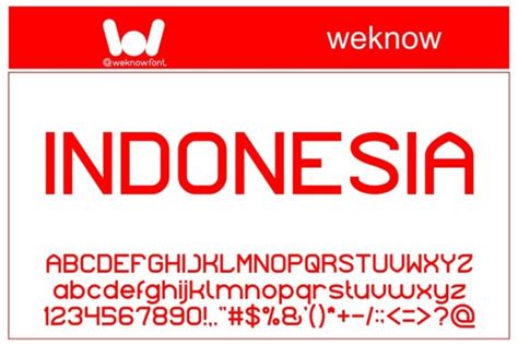 Indonesia Font by weknow · Creative Fabrica