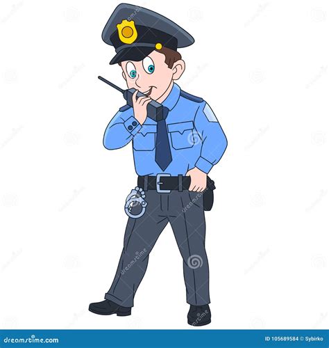 Traffic Police Cartoon Image