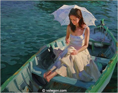 Volegov.com :: IN GREEN BOAT, painting,