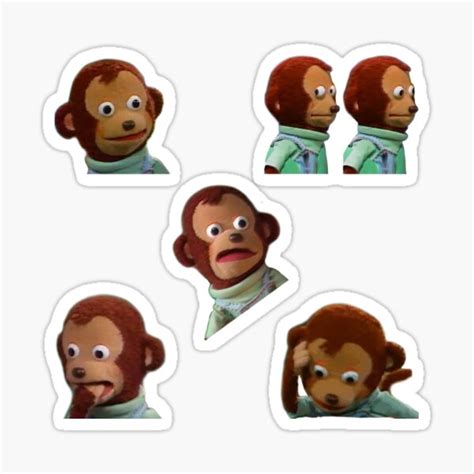 "Confuse Monkey Puppet Meme " Sticker for Sale by VickySimpso | Redbubble