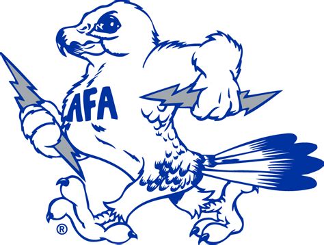 Air Force Falcons Logo Secondary Logo (1991-2020) - Left-facing strutting falcon with AFA across ...