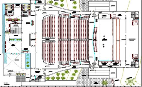 Multiplex Theater Architecture Design and Structure Details dwg file