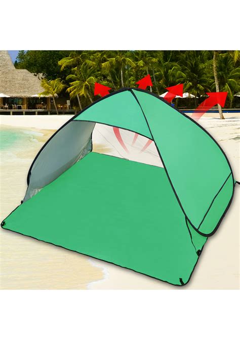 2 Person Pop Up Beach Shelter in Green Colour - Onceit