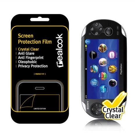 REALOOK Sony PS Vita Screen Protector, Crystal Clear, Screen & Back ...