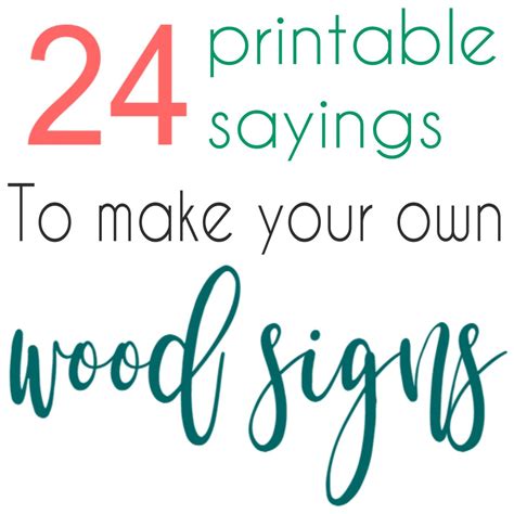 24 Printable Sayings to Make Your Own Wood Signs DIGITAL - Etsy | Make ...