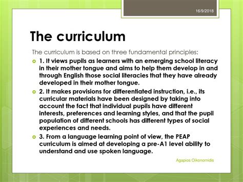 Relating the Greek foreign language curricula to the - ppt download