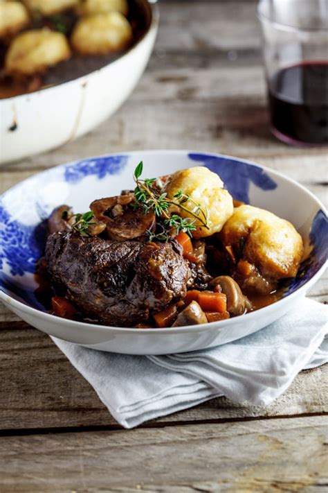 Beef shin stew with Parmesan dumplings - Simply Delicious