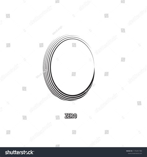 Zero Symbol Original Vector Illustration Text Stock Vector (Royalty ...