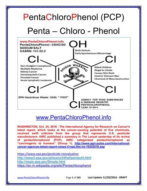 (PDF) PentaChloroPhenol (PCP) Penta Chloro - · PDF filePentaChloroPhenol (PCP) Penta ...