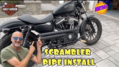 Harley Davidson Iron 883 Sportster Exhaust Install - YouTube