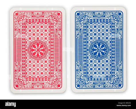 playing cards back on white background with path Stock Photo - Alamy