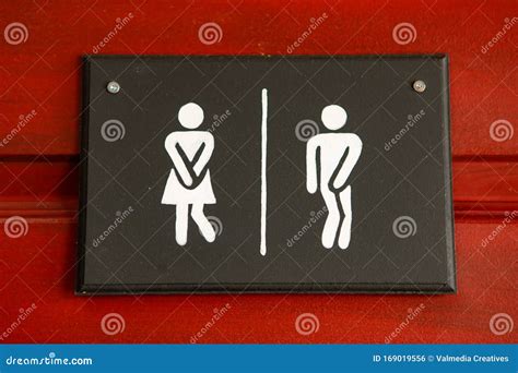 Toilet Signs with Funny Icon Figures Stock Photo - Image of access ...