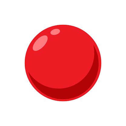 A Red Ball Isolated Vector Illustration Stock Illustration - Download Image Now - iStock