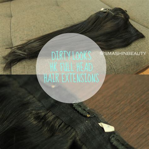 Dirty Looks HK full head hair extensions review - SmashinBeauty