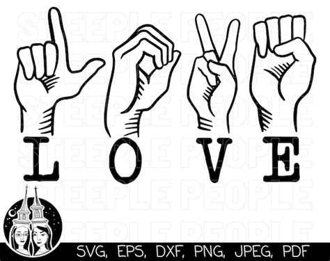 I Love You Sign Language SVG ASL Love SVG Sign Language Love - Etsy