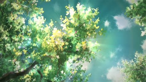 Green trees painting, anime, 5 Centimeters Per Second HD wallpaper ...