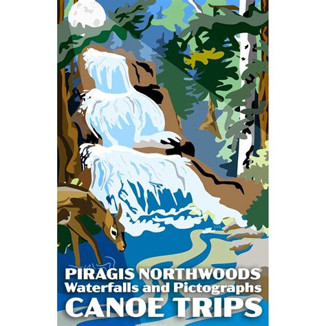 Waterfalls And Pictographs Trip Print By Piragis | Boundary Waters Catalog