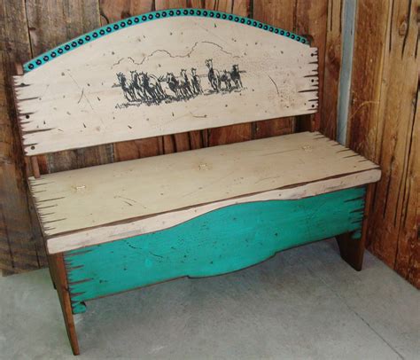 Trunk Bench. Storage Bench Western Bench Solid Pine Wood