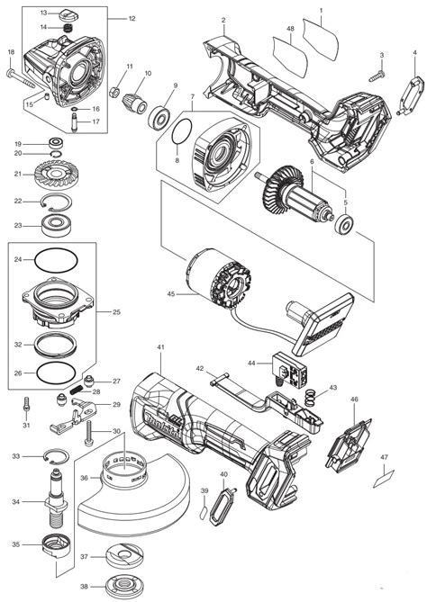 Makita Battery Angle Grinder Spare Parts | Reviewmotors.co