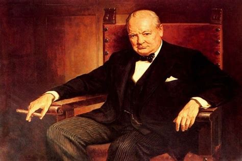 SIR WINSTON CHURCHILL PRIME MINISTER UNITED KINGDOM PAINTING BY ARTHUR ...