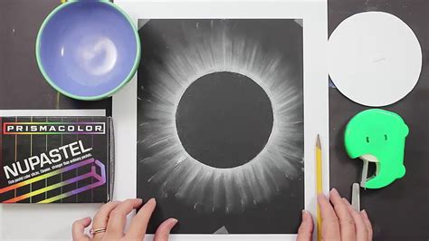 How to Draw the Solar Eclipse 2017 Chalk Art Project for Kids