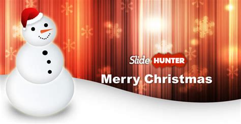 Happy Snowman Orange Powerpoint Template