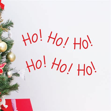 Ho Ho Ho Christmas Decor Wall Decal Santa Claus Quote Holiday #1339 - InnovativeStencils