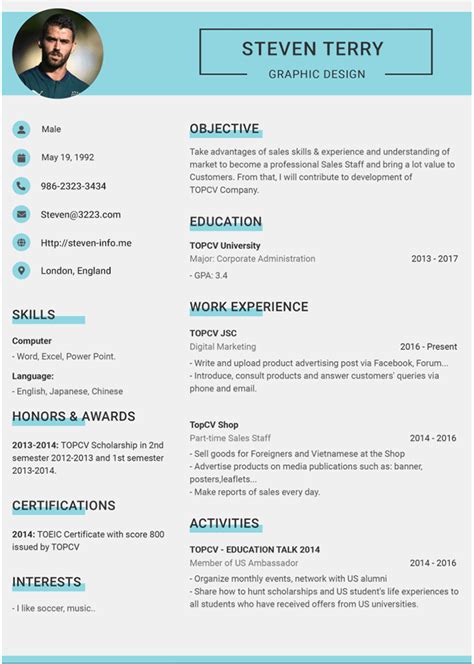 Professional Resume/CV templates with examples - GoodCV.com