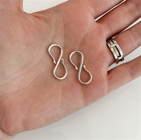 Sterling Silver S Hook Clasp 1 inch 14 gauge 1 pc