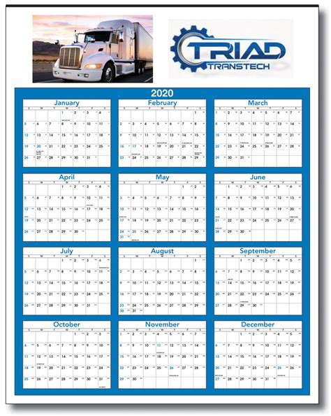 Full Color Year View Calendar - A28C | BigPromotions