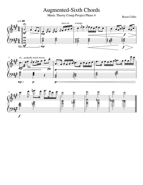 Augmented-Sixth Chords Sheet music for Piano | Download free in PDF or MIDI | Musescore.com