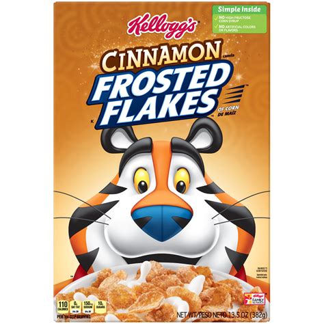 Kellogg's Frosted Flakes Cereal Cinnamon 13.5oz - Walmart.com