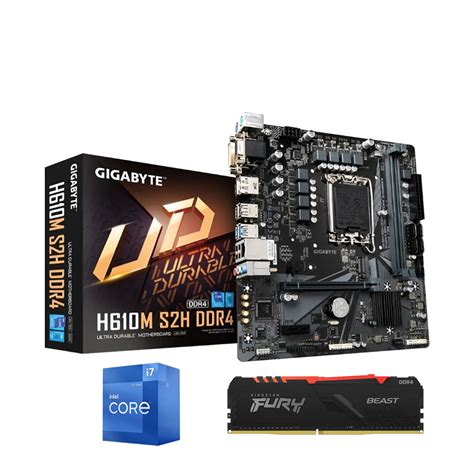 Kit Actualizacion Intel Core i7 12700 Ram 8Gb Ddr4 3200Mhz Rgb Motherboard H610