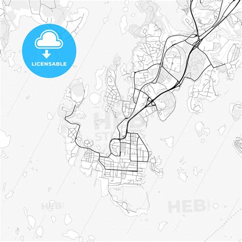 Vector PDF map of Karlskrona, Sweden - HEBSTREITS