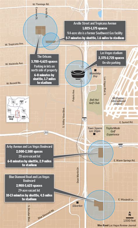 Raiders propose 4 locations for Las Vegas stadium parking | Las Vegas ...