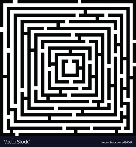 2d black maze Royalty Free Vector Image - VectorStock