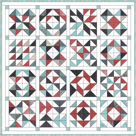 Feed Company Half-Square Triangle Quilt | Triangle quilt pattern, Half ...